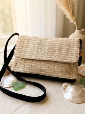 Woven Straw Crossbody Bag by Liz Claiborne